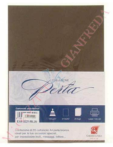 CARTA A4 PERLATA 120 GR. (20 FG) BRONZO